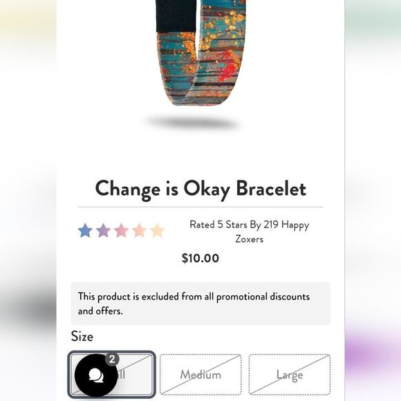 ZOX "CHANGE IS OKAY" #1150 new medium collectible fall leaves wristband - Picture 5 of 6